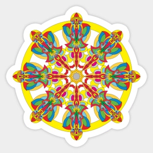 elegant colorful mandala art Sticker